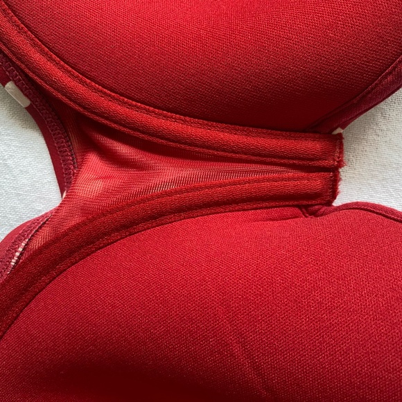 Adore Me Vivian Contour Red White Polka Dot underwire Bikini Swim Top. Sz 44DDD - Picture 7 of 15